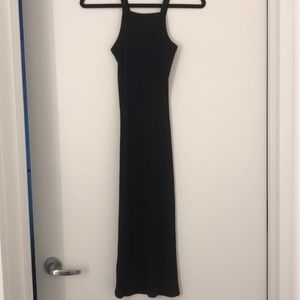 Nasty Gal Stretch Ribbed Midi in Black